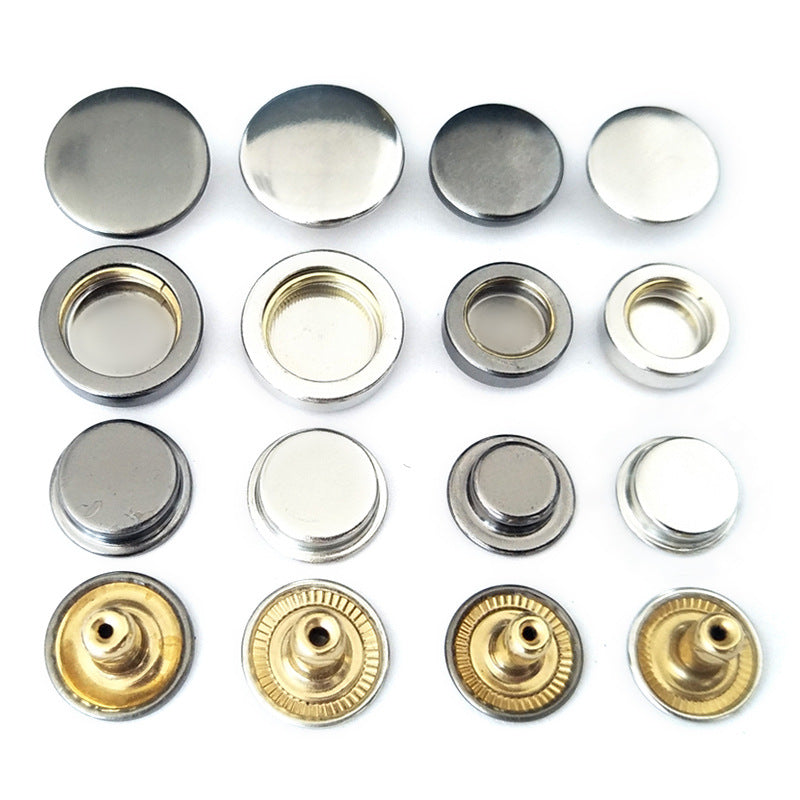 Vauissi 环保服装辅料金属圆形四合扣弹弓扣暗扣