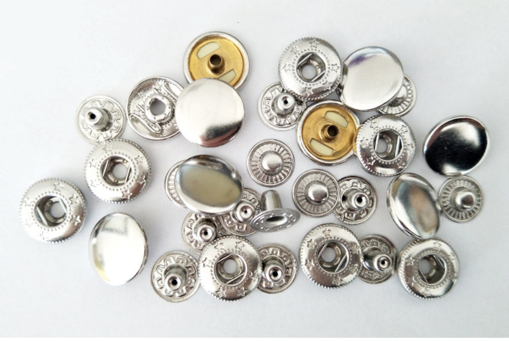 Vauissi 环保服装辅料金属铜质圆形四合扣暗扣