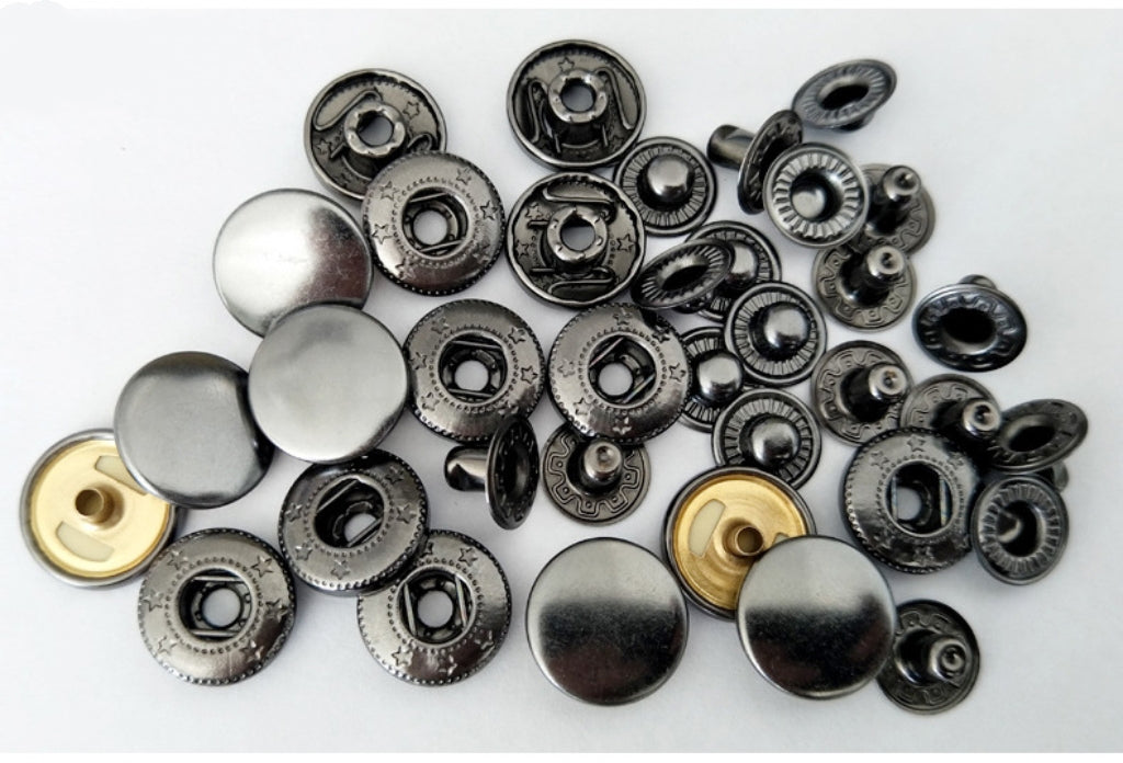 Vauissi 环保服装辅料金属铜质圆形四合扣暗扣