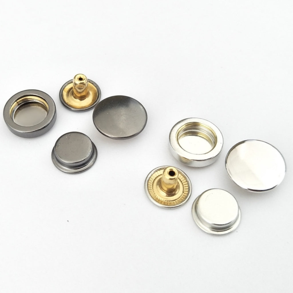 Vauissi 环保服装辅料金属圆形四合扣弹弓扣暗扣