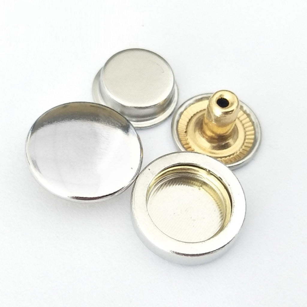 Vauissi 环保服装辅料金属圆形四合扣弹弓扣暗扣