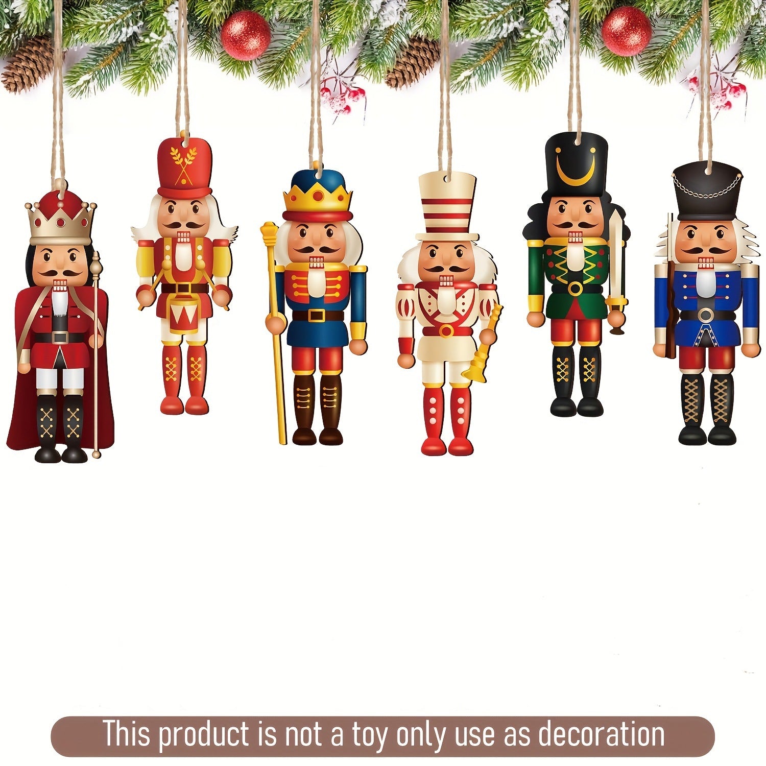 Vauissi Christmas ornaments, holiday decorations, home decorations, birthday decorations, party decorations, wooden ornaments, hanging decorations