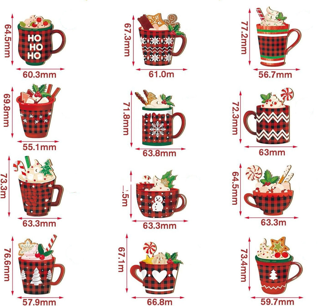 Vauissi Christmas ornaments, holiday decorations, home decorations, birthday decorations, party decorations, wooden ornaments, hanging decorations