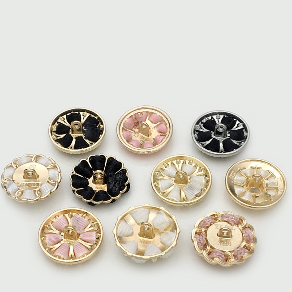 Pearl  Diamond Cloth Metal Button Clothing Button Decorative Button