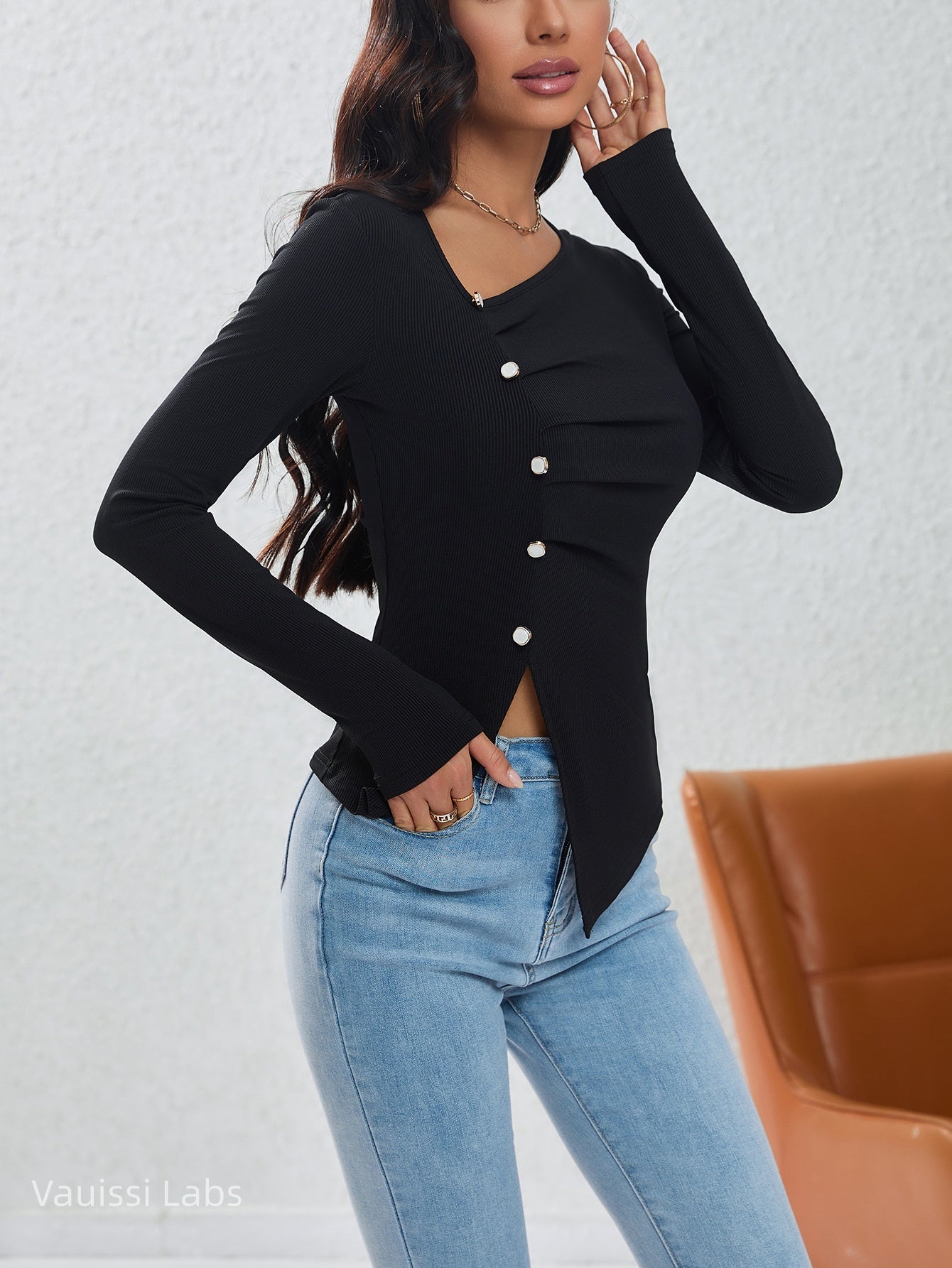 【Vauissi Labs】cool girl fashion lady knit Top