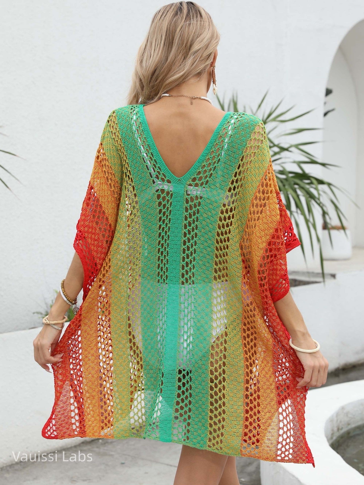 【Vauissi Labs】cool girl fashion lady bikini colorful Cover-Up knitwear
