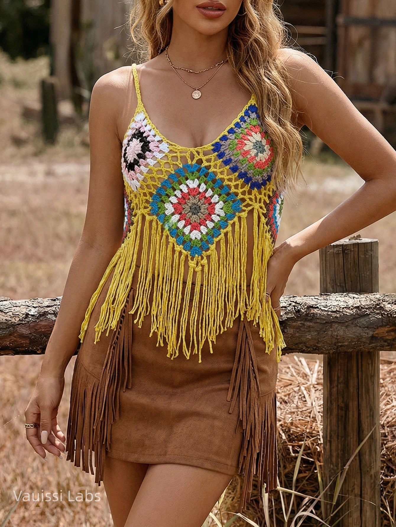 【Vauissi Labs】cool girl fashion lady bikini vest knitwear top
