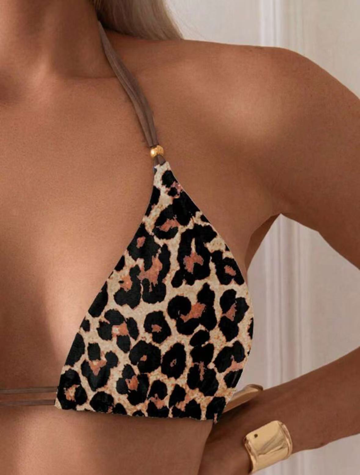 Vauissi Leopard print Bikini Set padded