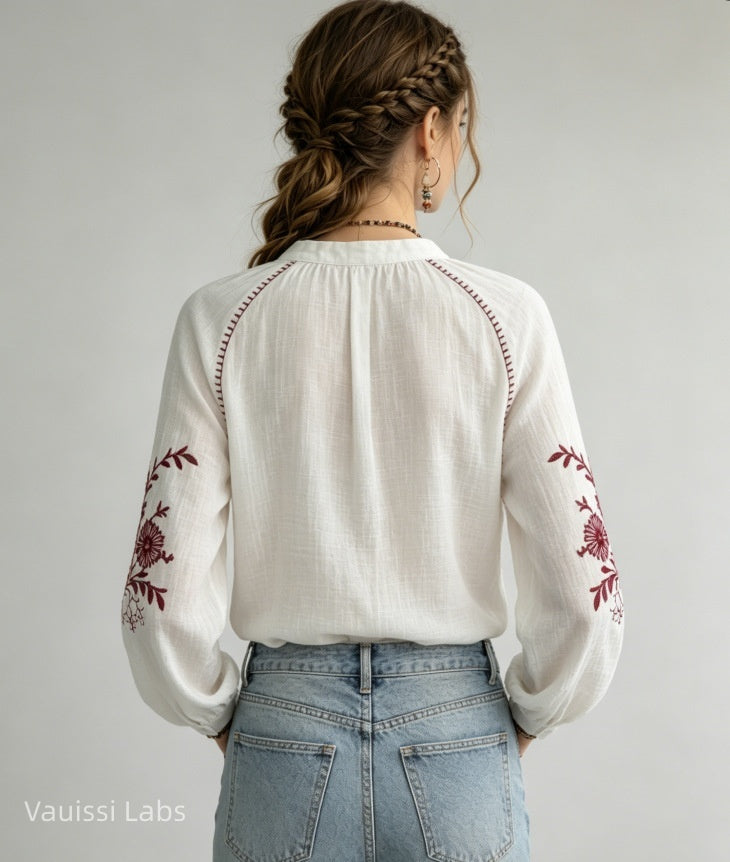 Vauissi embroidered shirt