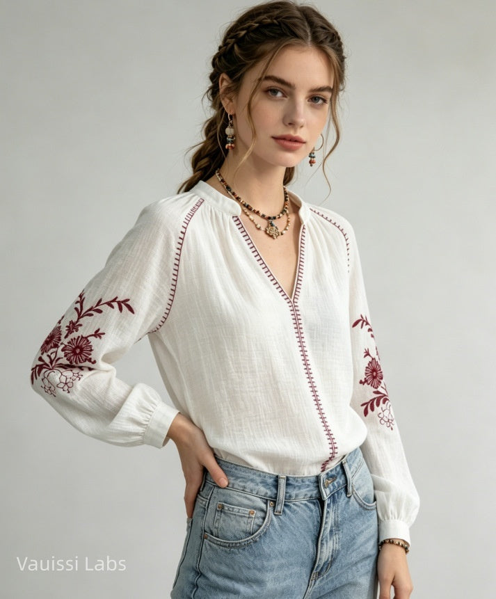 Vauissi embroidered shirt