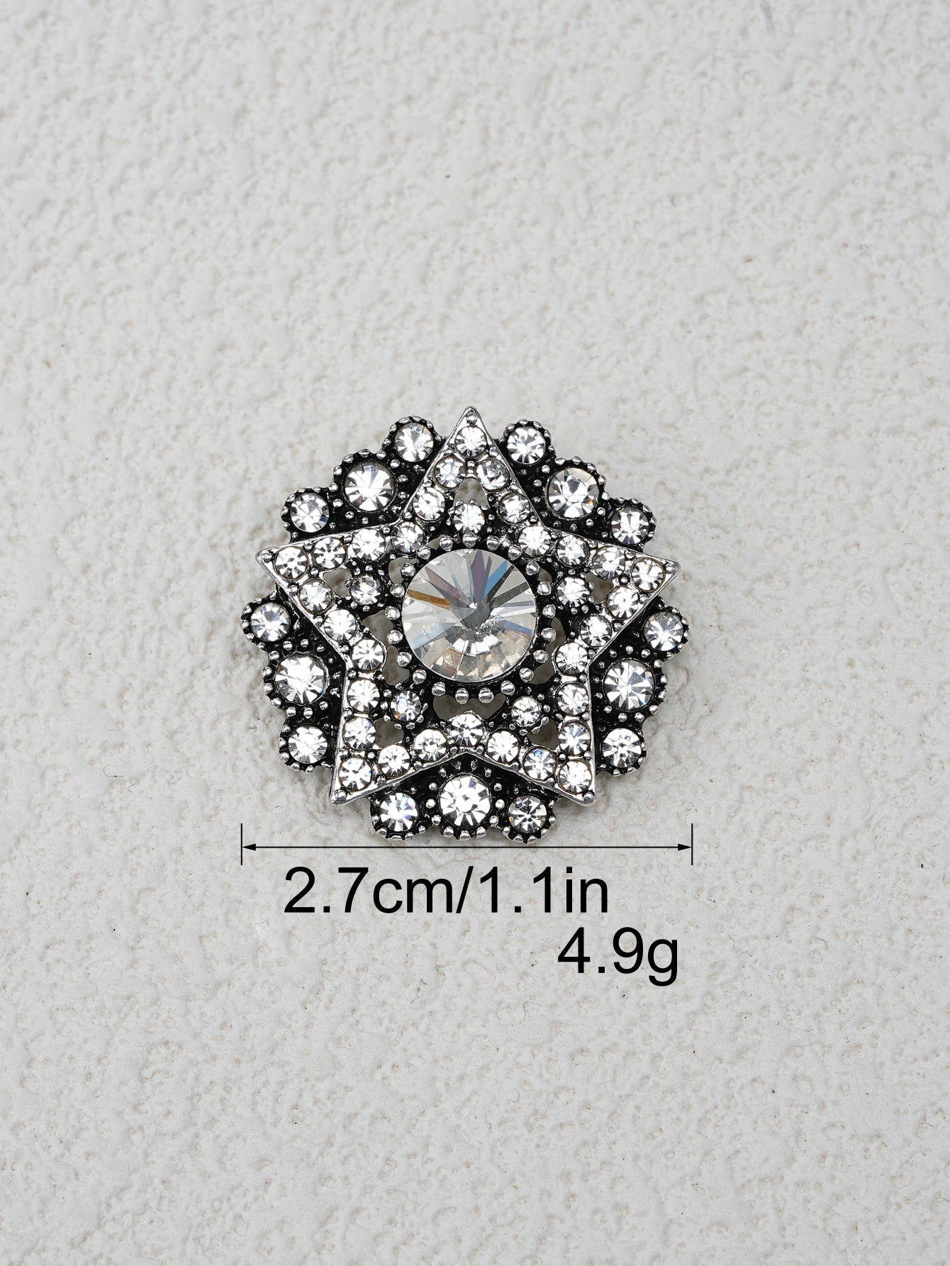 Baroque Metal Rhinestone Buttons - Eco-Friendly Decoration (10pcs)