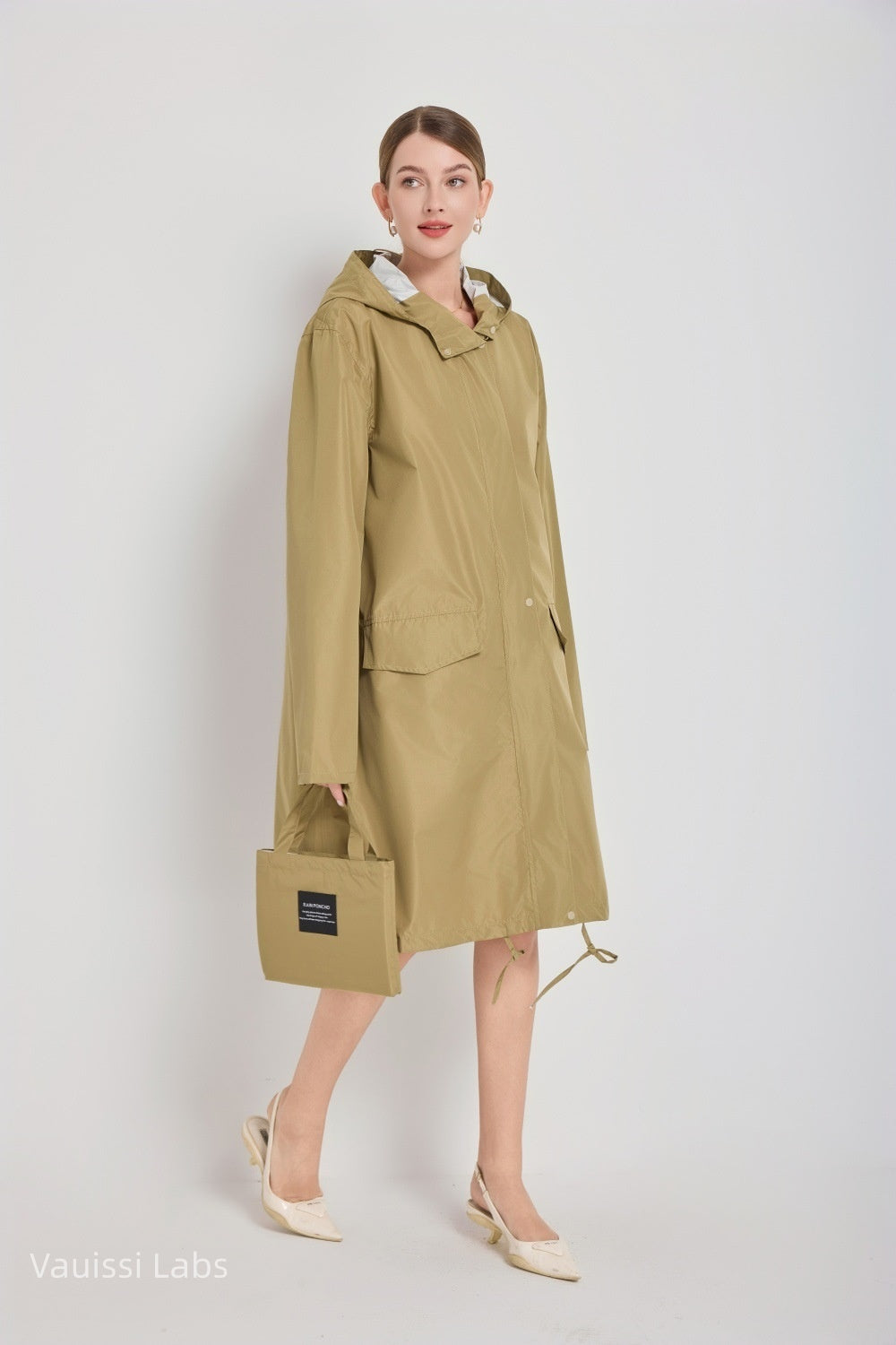 [Vauissi Labs] Solid Color Fashion Portable Raincoat