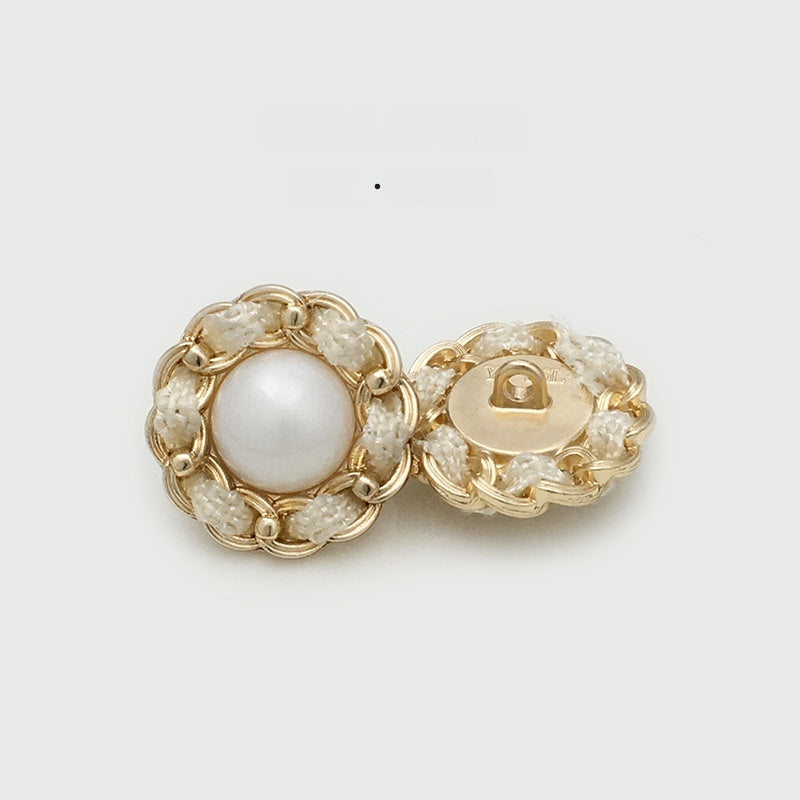 Pearl  Diamond Cloth Metal Button Clothing Button Decorative Button