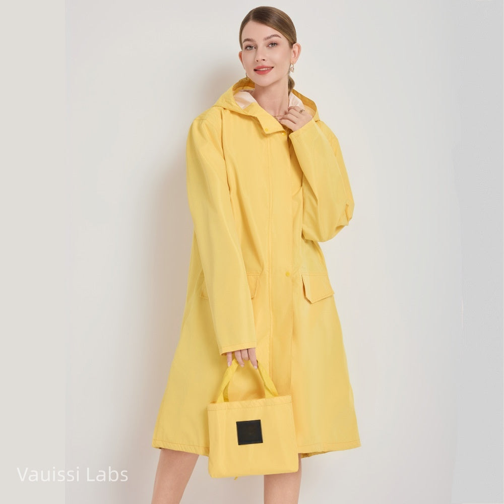 [Vauissi Labs] Solid Color Fashion Portable Raincoat
