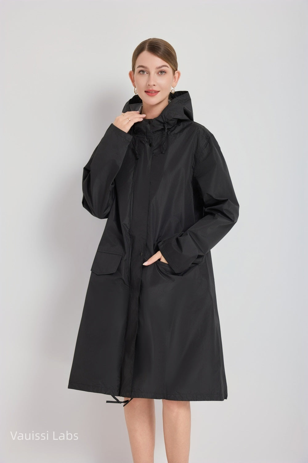 [Vauissi Labs] Solid Color Fashion Portable Raincoat
