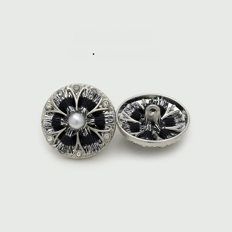 Pearl  Diamond Cloth Metal Button Clothing Button Decorative Button
