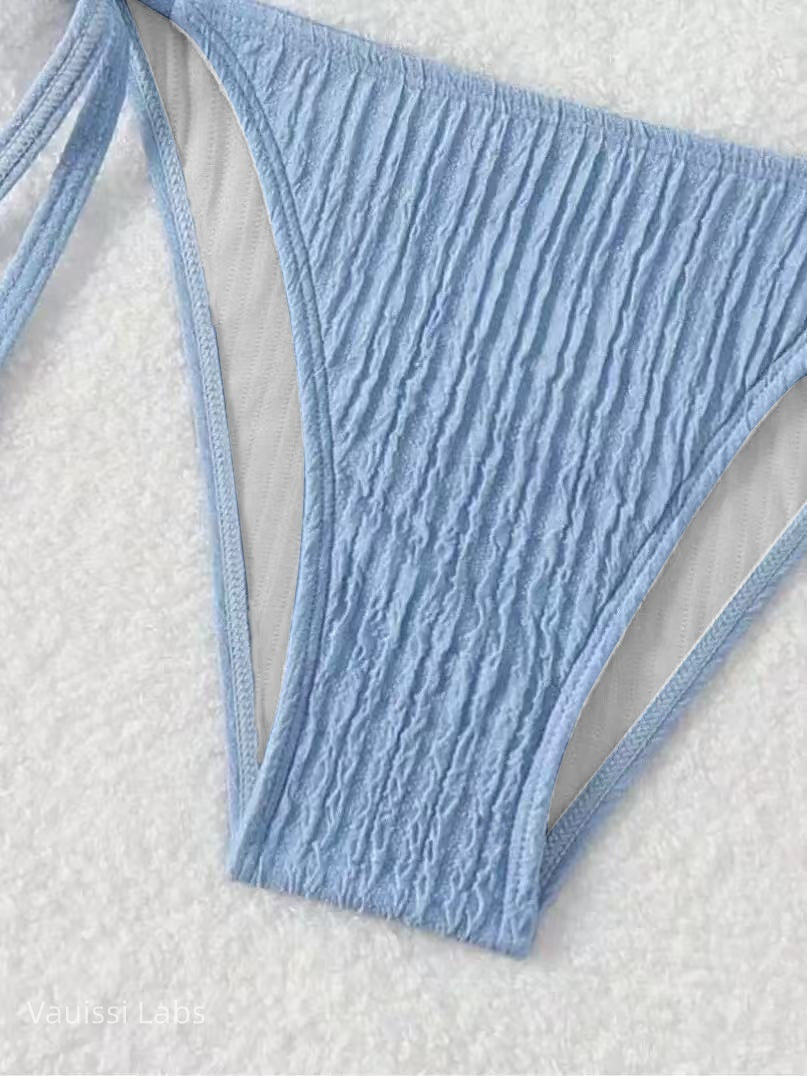 [Vauissi Labs] Shell-Decorated Jacquard Fabric Bikini Set