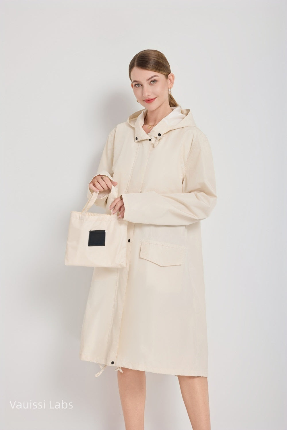[Vauissi Labs] Solid Color Fashion Portable Raincoat