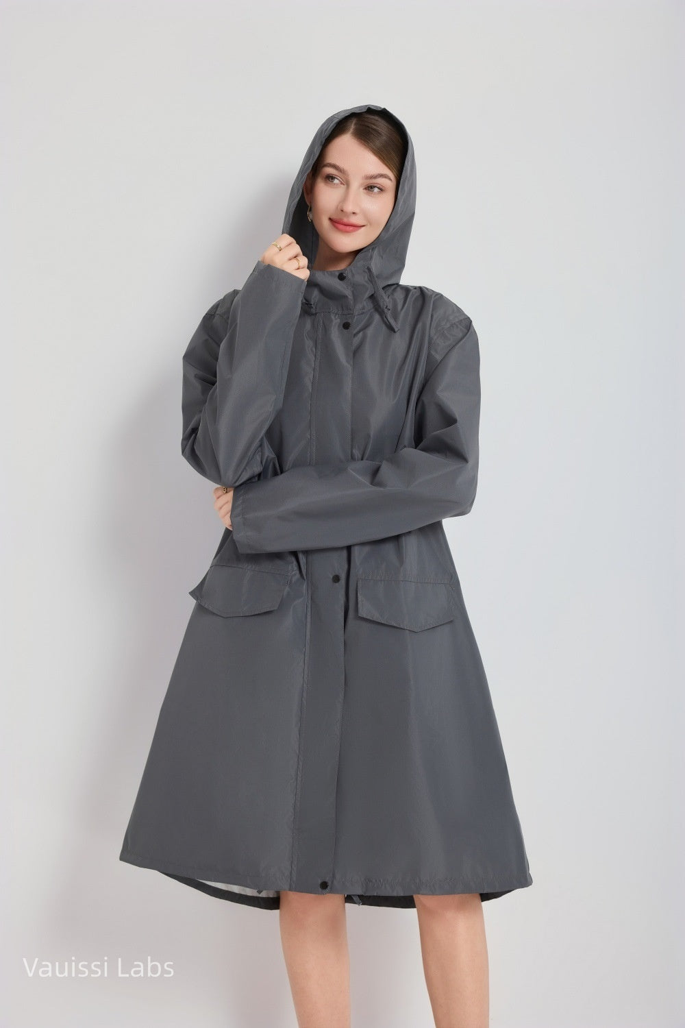 [Vauissi Labs] Solid Color Fashion Portable Raincoat