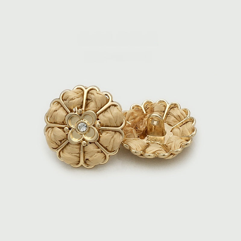 Pearl  Diamond Cloth Metal Button Clothing Button Decorative Button