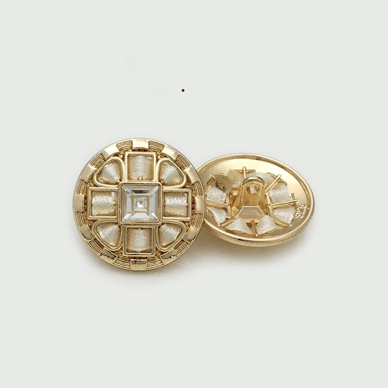 Pearl  Diamond Cloth Metal Button Clothing Button Decorative Button