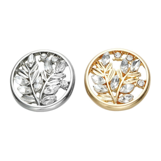 Metal Rhinestone Decoration Buttons - Hollow Design (10pcs)