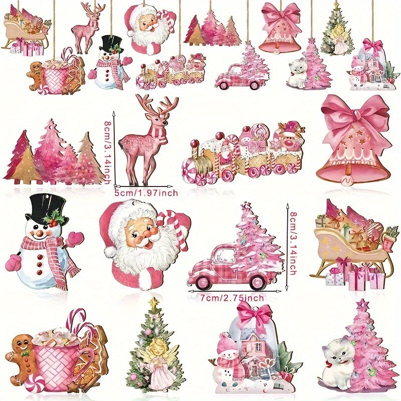Vauissi Christmas ornaments, holiday decorations, home decorations, birthday decorations, party decorations, wooden ornaments, hanging decorations