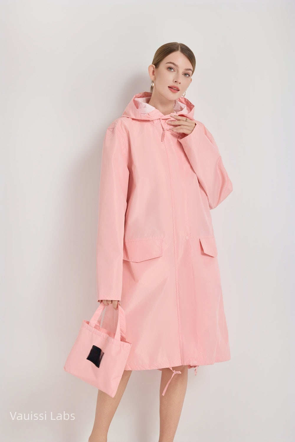 [Vauissi Labs] Solid Color Fashion Portable Raincoat
