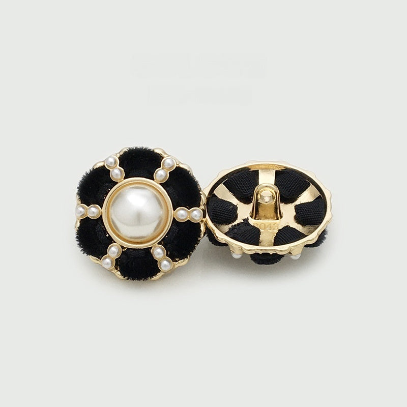 Pearl  Diamond Cloth Metal Button Clothing Button Decorative Button