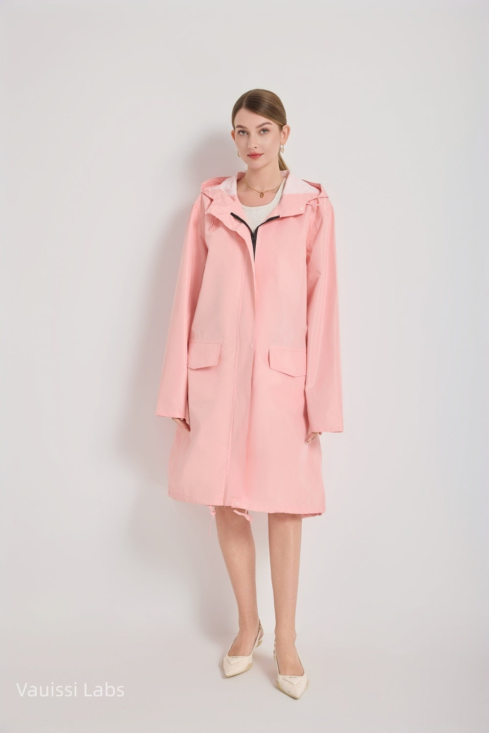 [Vauissi Labs] Solid Color Fashion Portable Raincoat