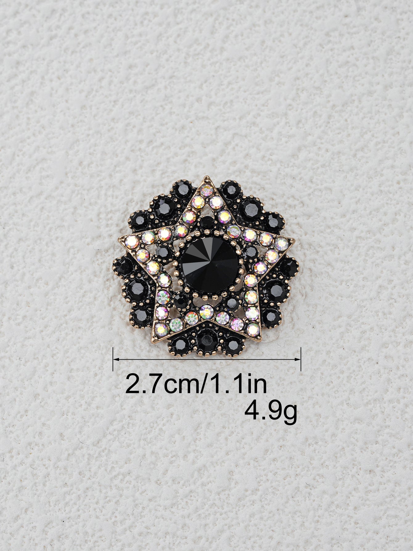 Baroque Metal Rhinestone Buttons - Eco-Friendly Decoration (10pcs)