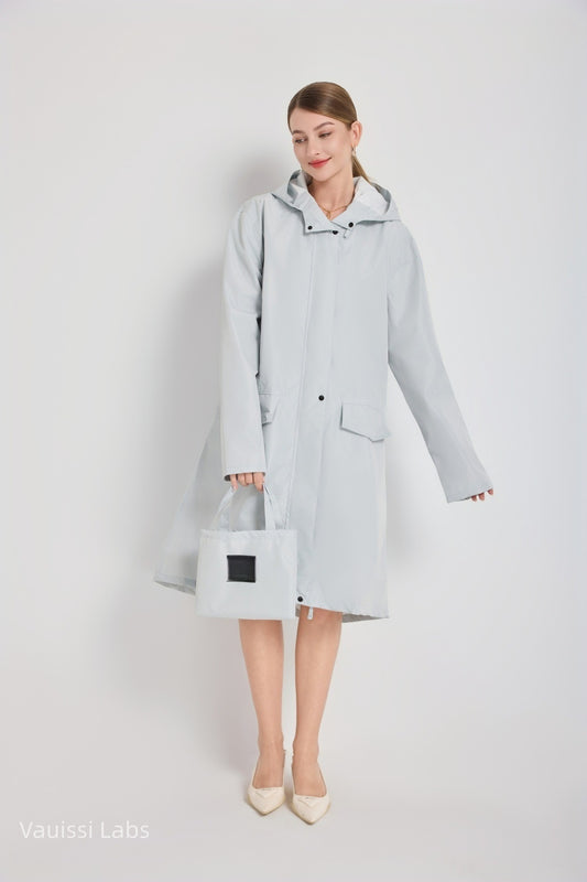 [Vauissi Labs] Solid Color Fashion Portable Raincoat