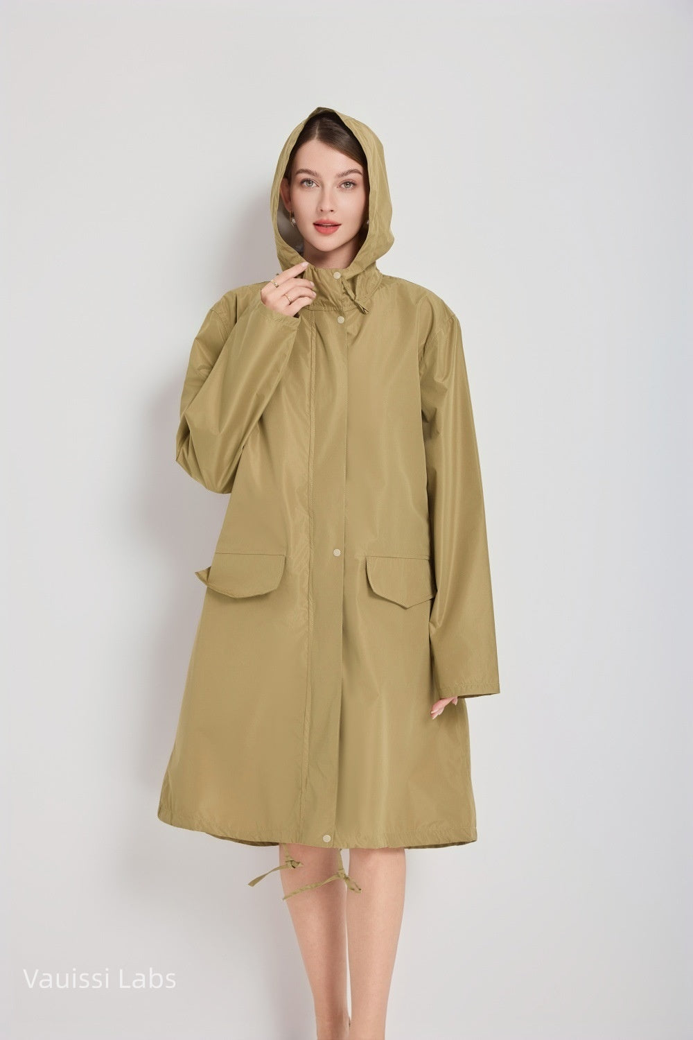[Vauissi Labs] Solid Color Fashion Portable Raincoat