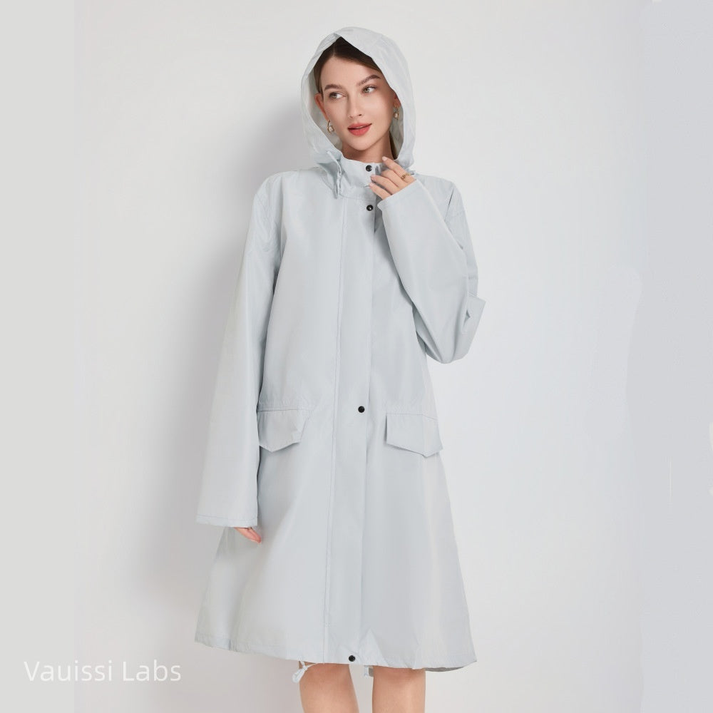 [Vauissi Labs] Solid Color Fashion Portable Raincoat
