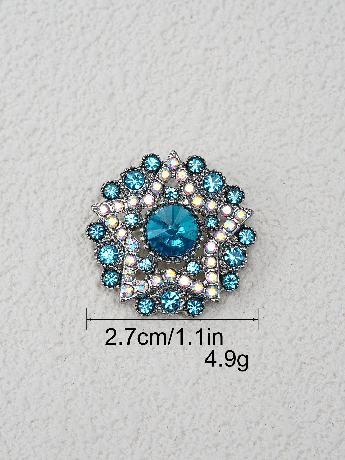 Baroque Metal Rhinestone Buttons - Eco-Friendly Decoration (10pcs)