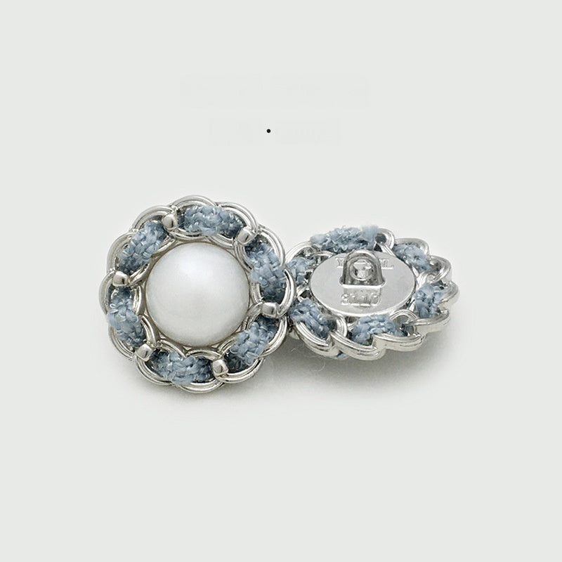 Pearl  Diamond Cloth Metal Button Clothing Button Decorative Button